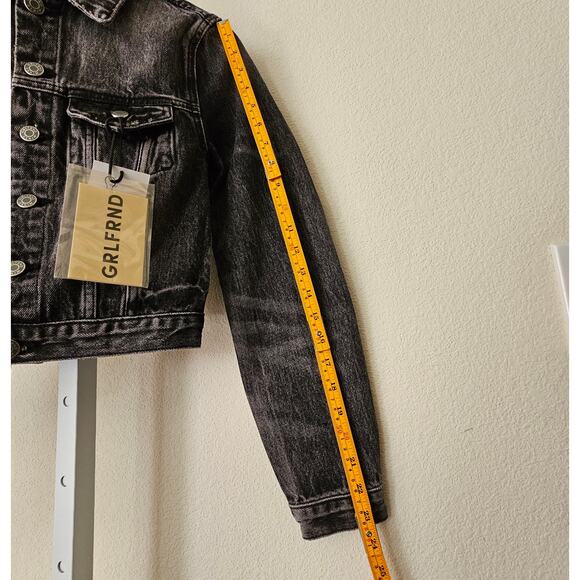 GRLFRND NWT Revolve Maeve Distressed Button Jean Jacket in Phantom Sz XS - Picture 16 of 16